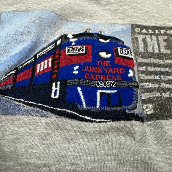 Vintage Platinum Fubu T Shirt Mens Large Gray Fat Albert The Junkyard Express - Picture 5 of 10